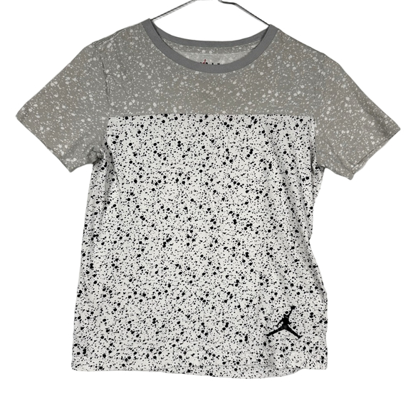 Jordan Other - Jordan Kids Gray and White Speckled Tee With Jumpman Logo Size Medium 10-12